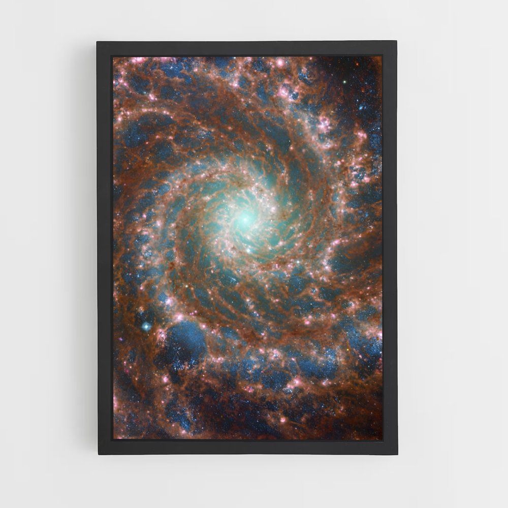 Poster Galaxie en Spirale – affiche Astronomie (vue 2)